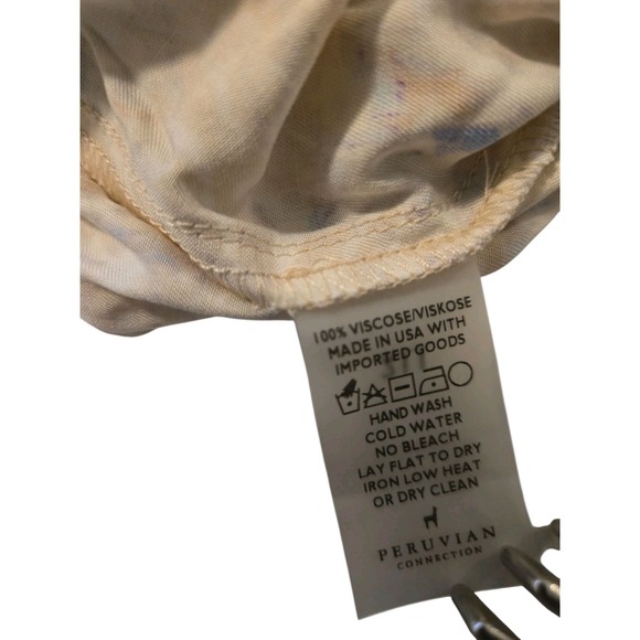 Womens Peruvian Connection 100% Viscose Wide-Leg Floral Soft  Elastic Pants EUC‎ - Picture 15 of 15